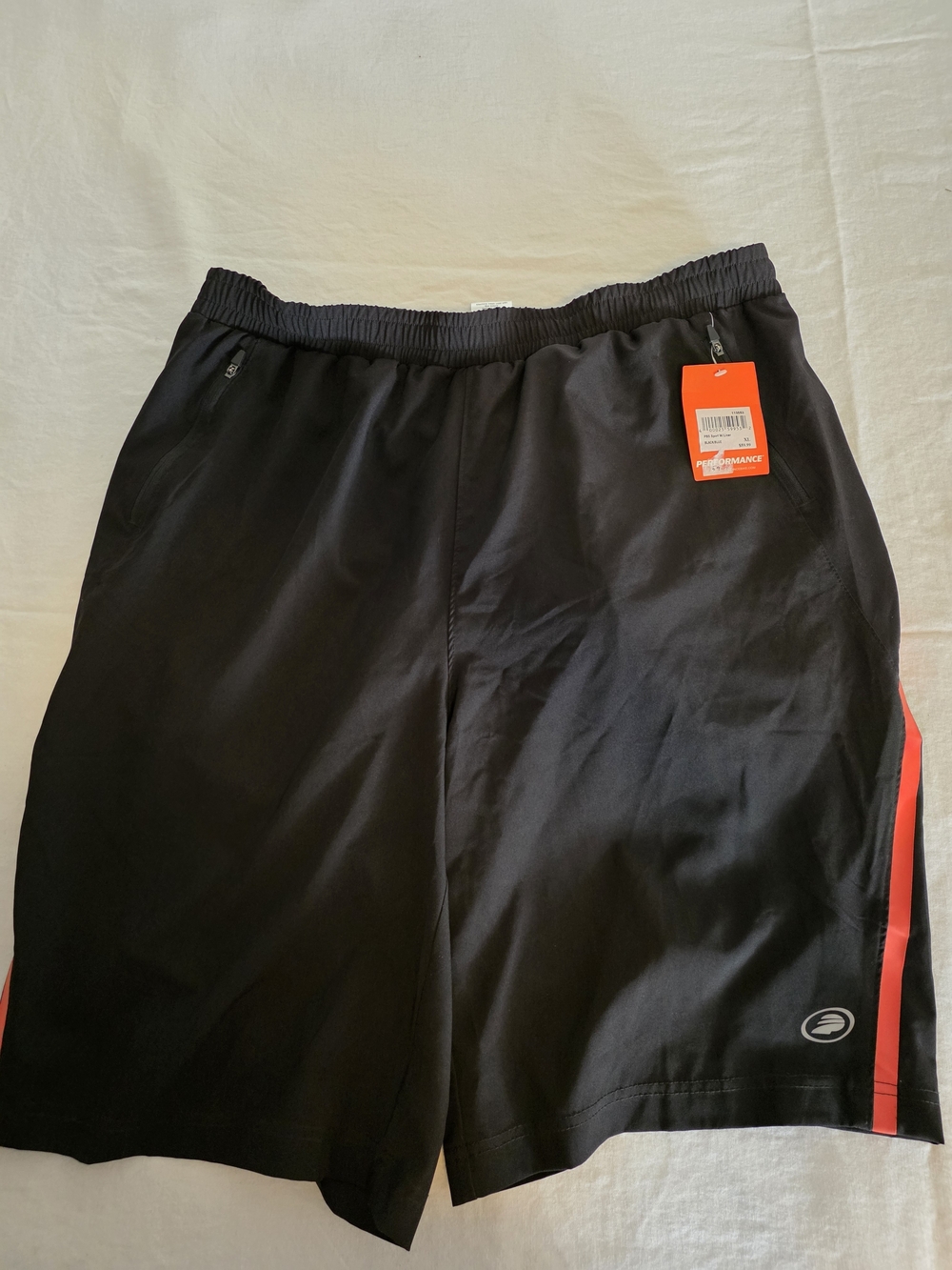 Men's Performance Black Athletic Biking Shorts With Built In Pads.